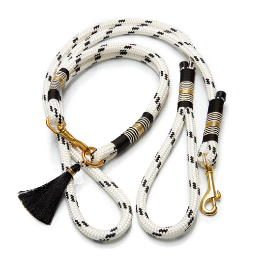 Golden Threaded Ebony & Ivory Leash