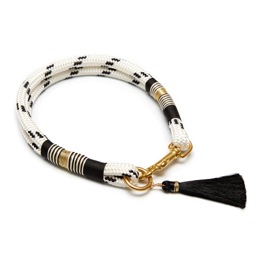 Golden Threaded Ebony and Ivory Collar