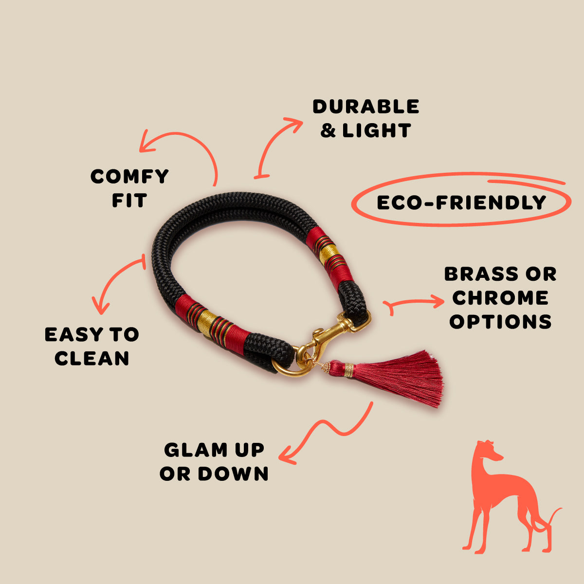Red Candy Swirl Collar